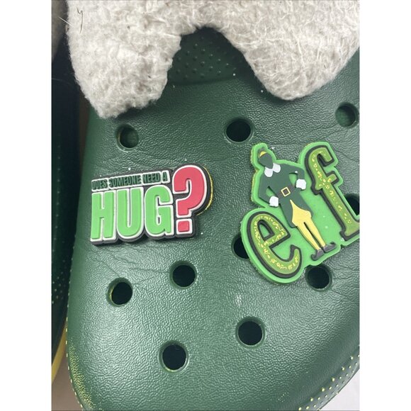Crocs x Buddy the Elf Clog Sherpa Lined Green / Yellow Size J5 - Picture 11 of 12